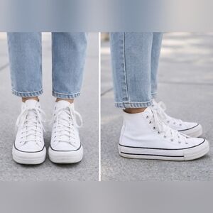 Converse Chuck Taylor All Star High Top White Sneakers Women’s Size 9 Lace-Up